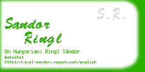 sandor ringl business card