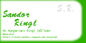 sandor ringl business card